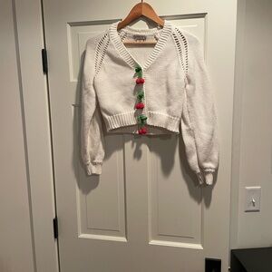 Sincerely Jules White Sweater with cherries
